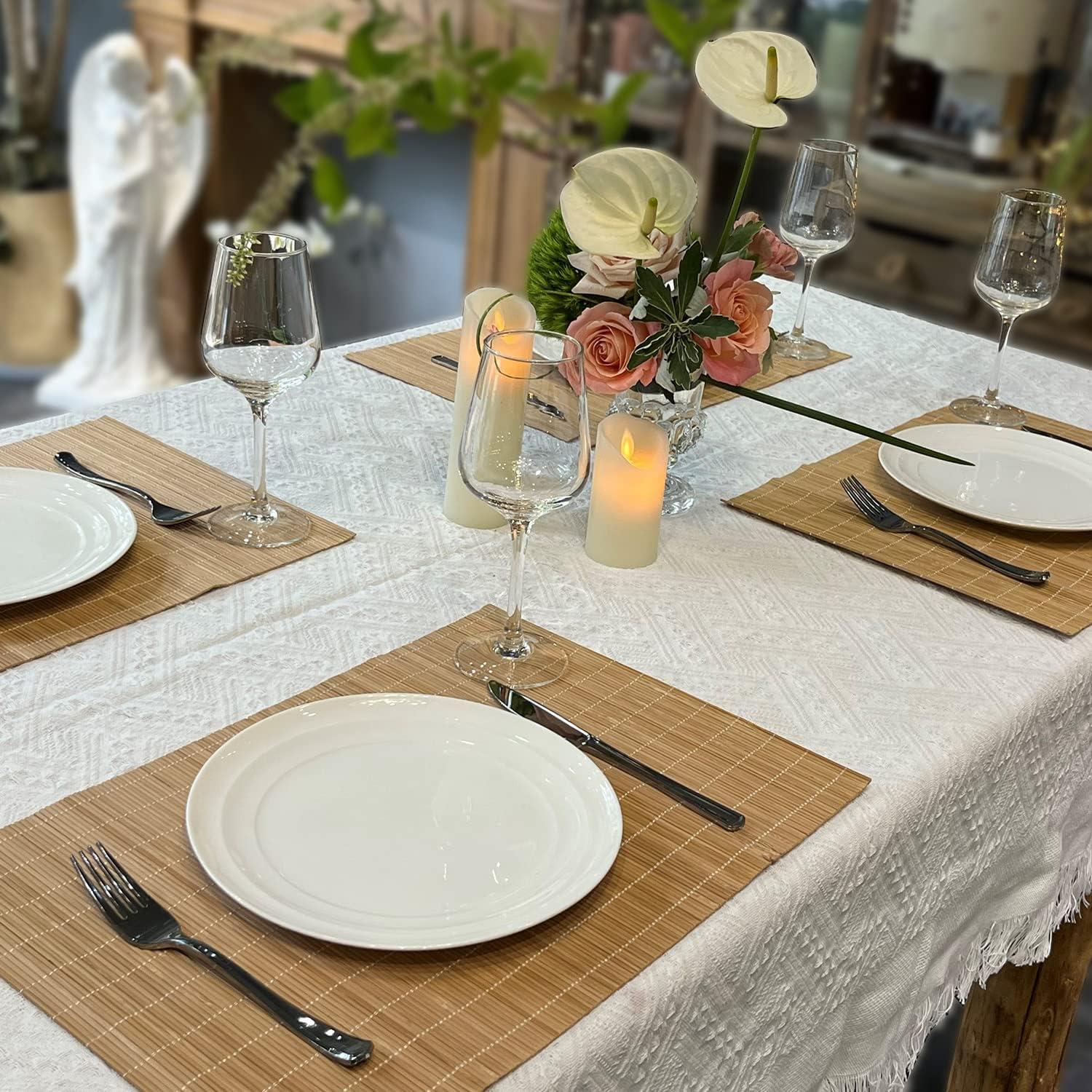 Juego de 8 Manteles de Bambú Antideslizantes ANDSTAR 45x30cm