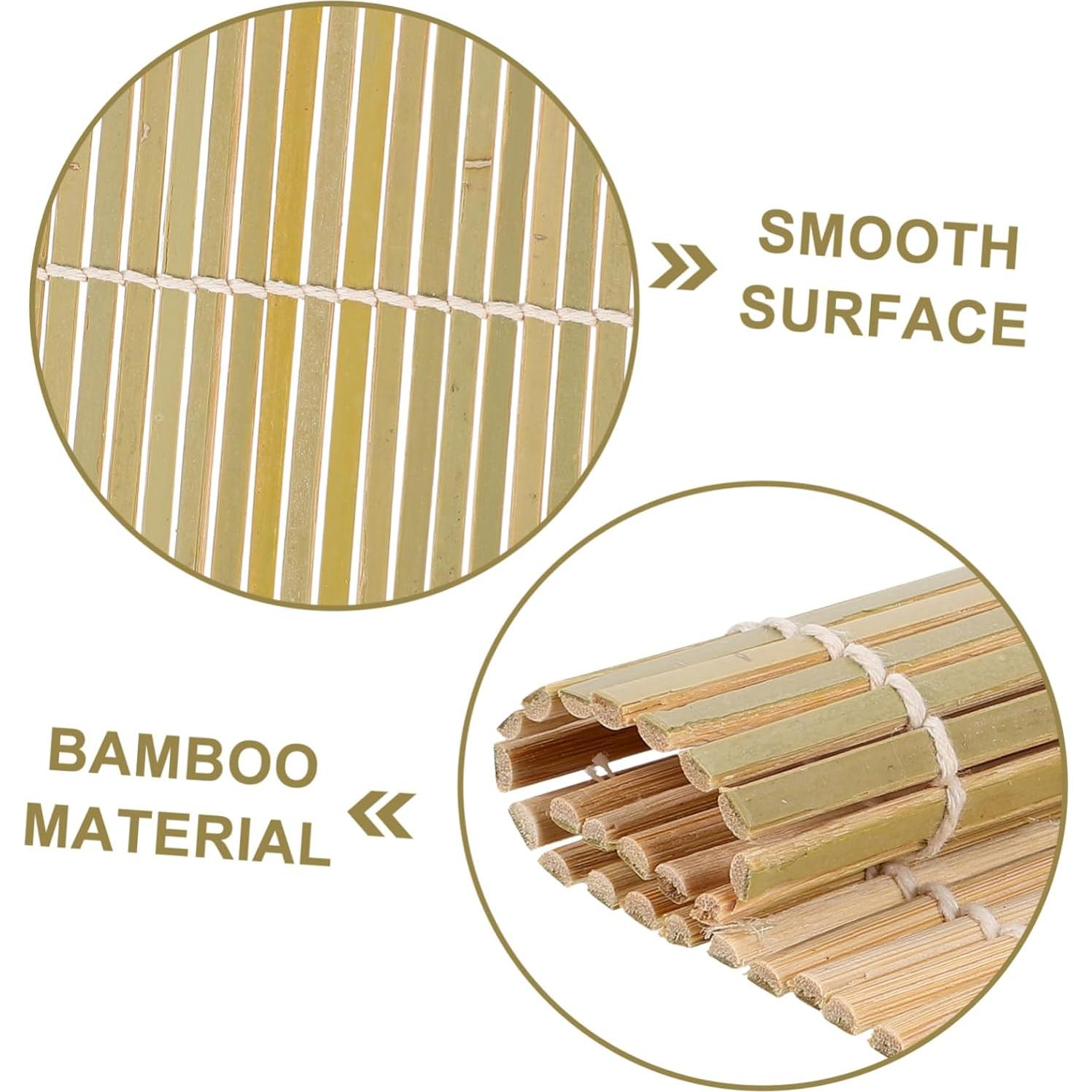 Esteras de Bambú para Sushi Kichvoe 14x14 cm - Kit DIY