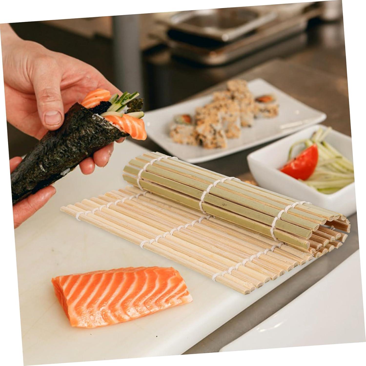 Esteras de Bambú para Sushi Kichvoe 14x14 cm - Kit DIY