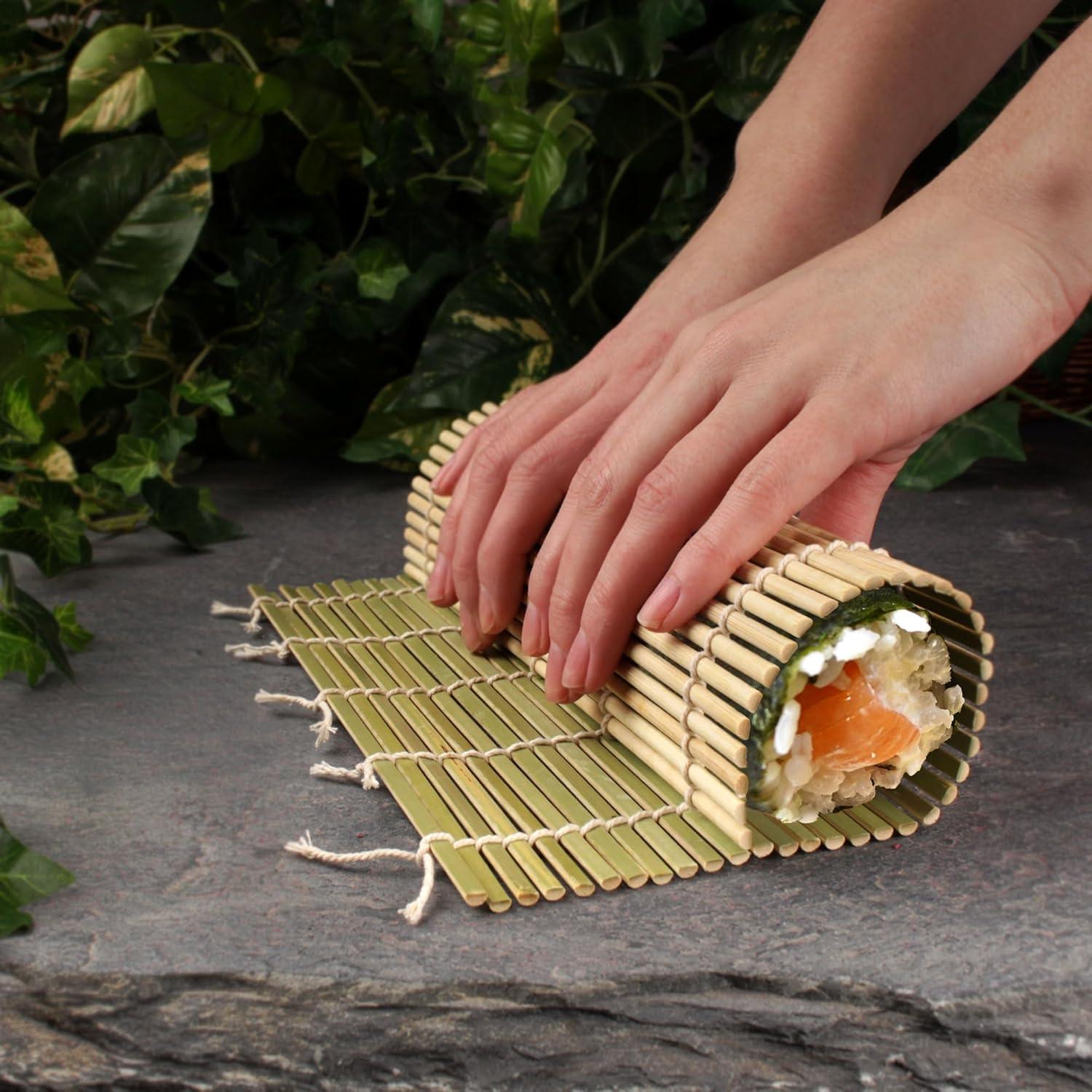 Kit de Sushi BambooMN - 2 Esteras, Cucharón y Esparcidor