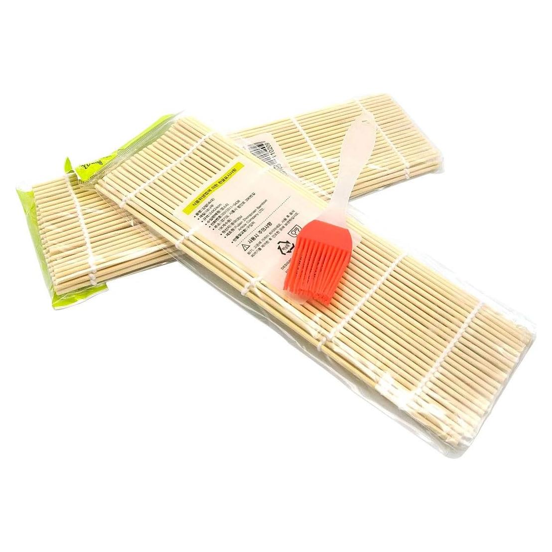 Kit de Sushi Gimbap Garasani - 2 Mates de Bambú 24x24 cm