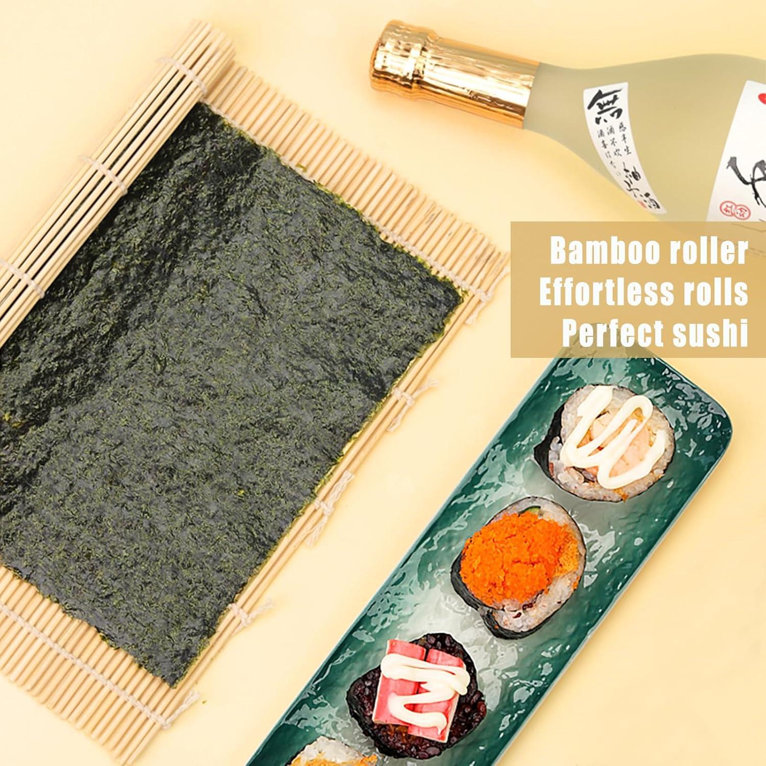 Kit de Sushi de Bambú BOBOAR con Esteras y Utensilios Ecológicos