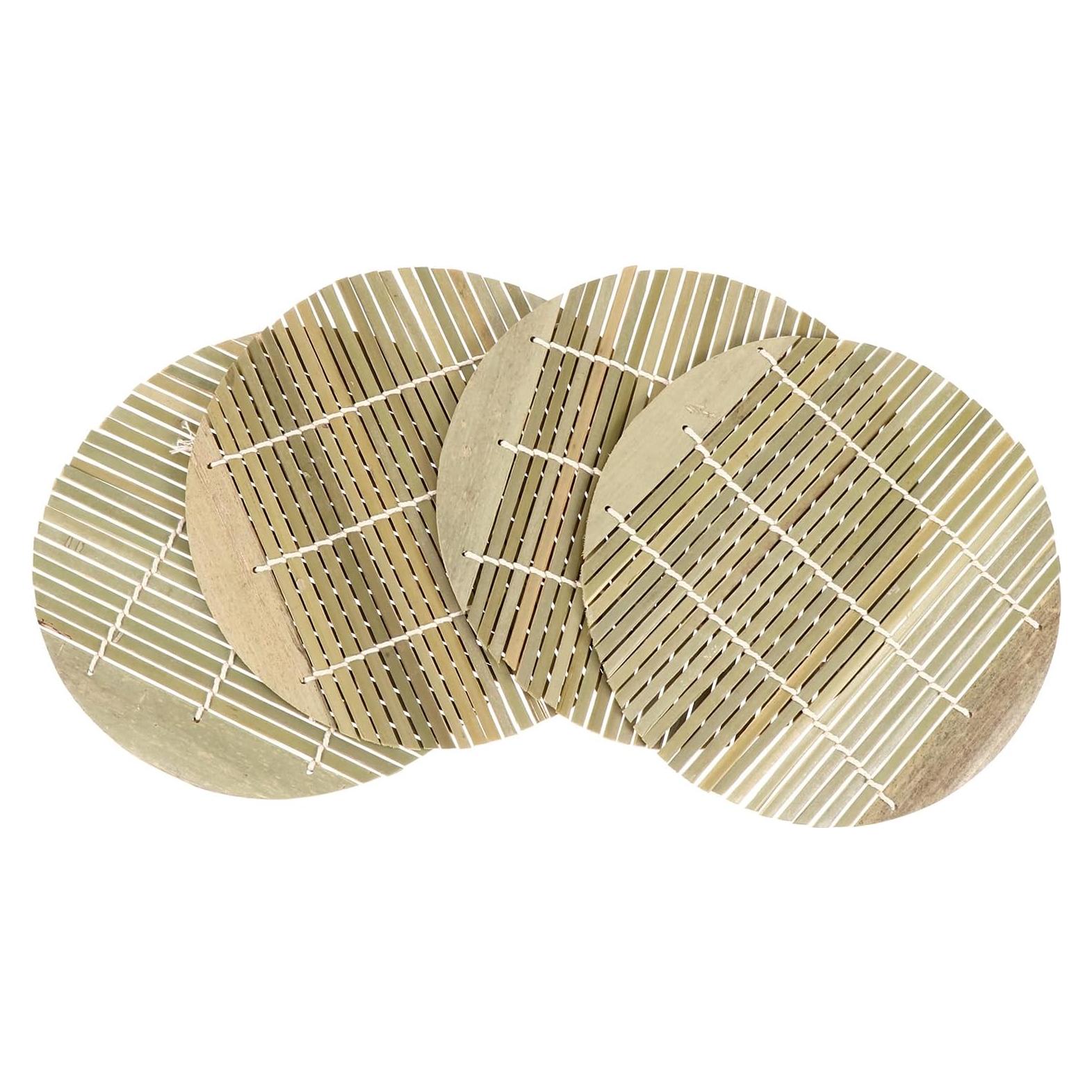 Kit de Rodillos de Sushi Hemoton 4 Pcs 17 cm Bambú