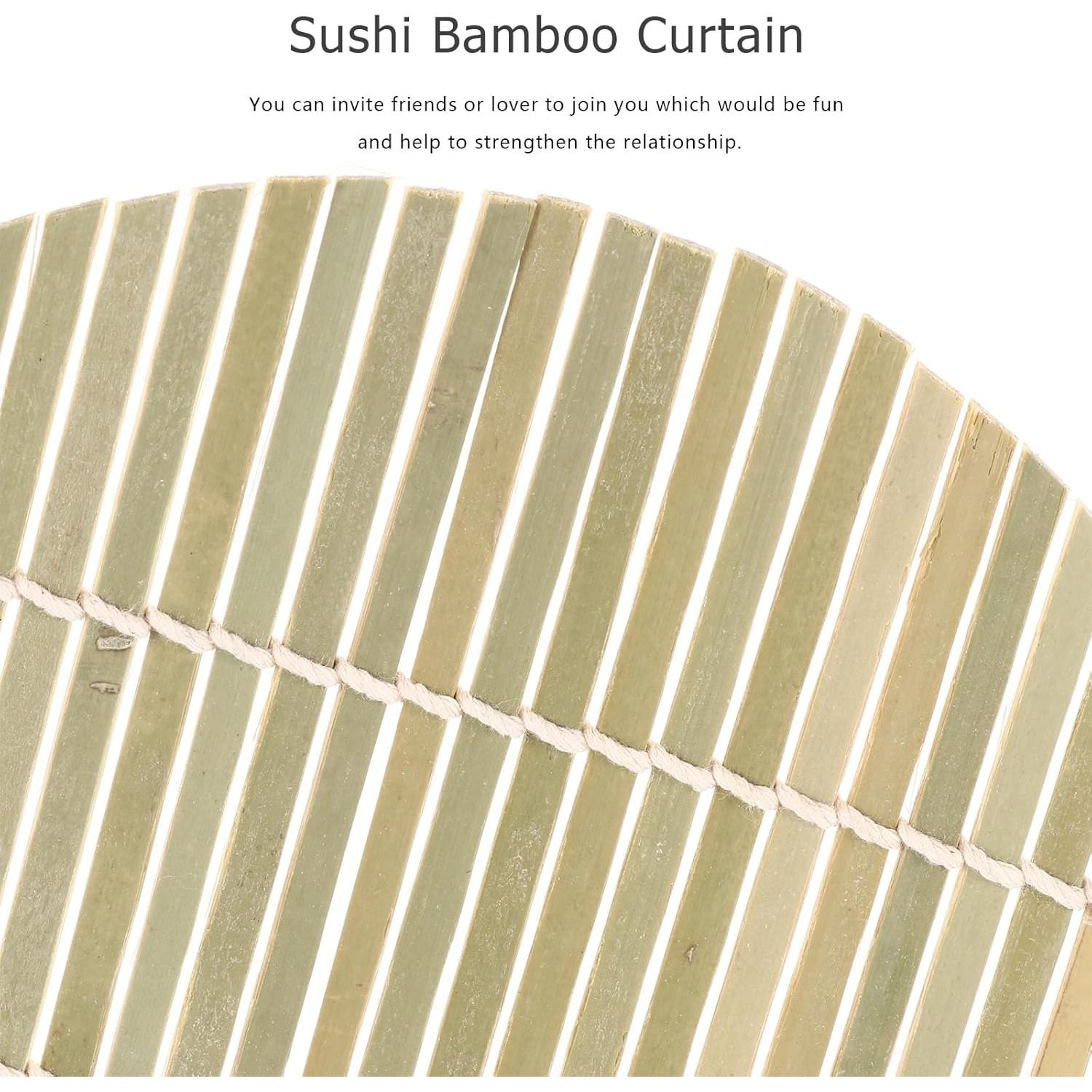 Kit de Rodillos de Sushi Hemoton 4 Pcs 17 cm Bambú