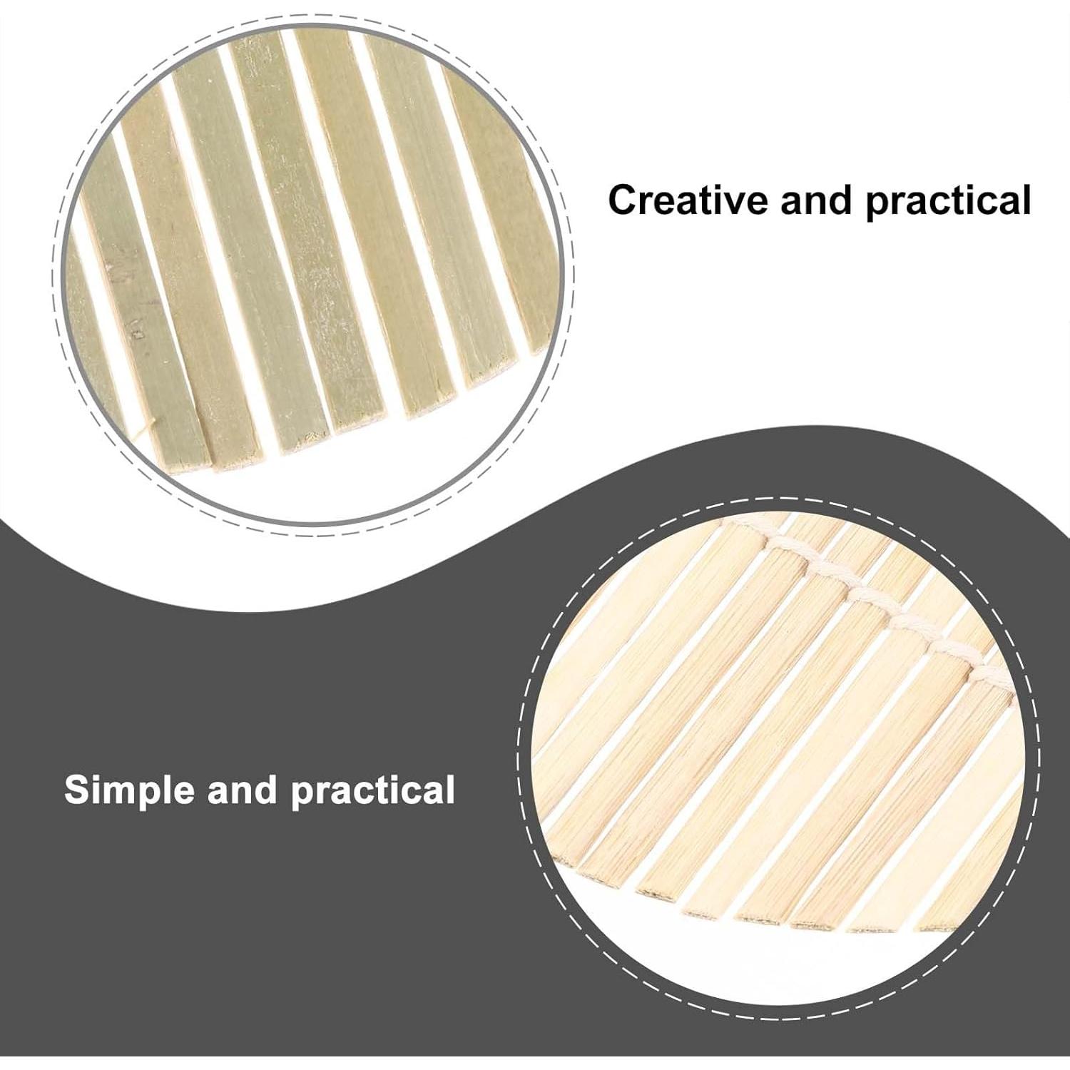 Kit de Rodillos de Sushi Hemoton 4 Pcs 17 cm Bambú