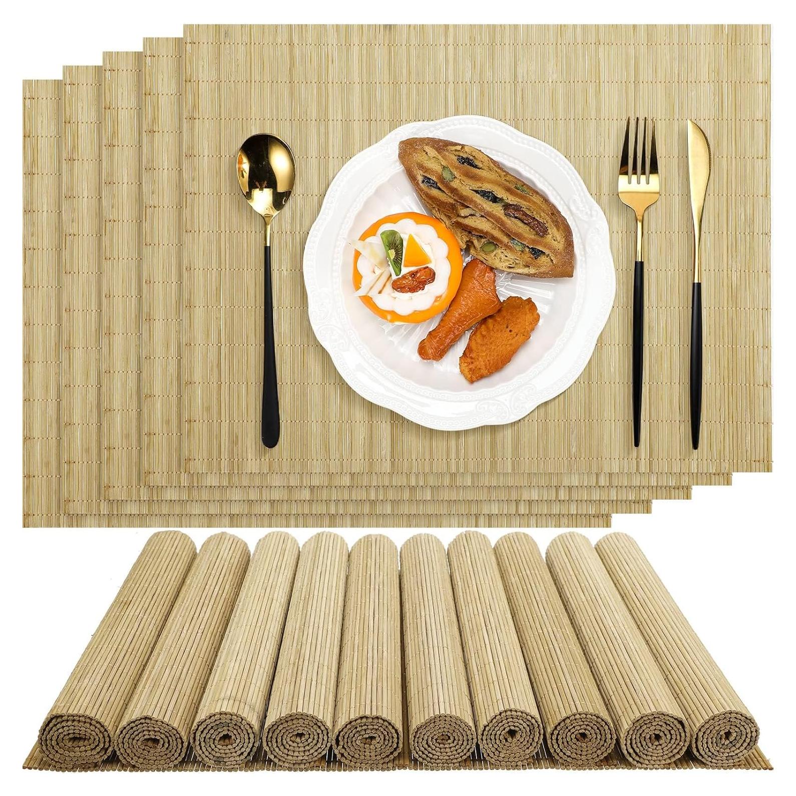 Set de 12 Manteles de Bambú Patelai 40 x 30 cm Lavables