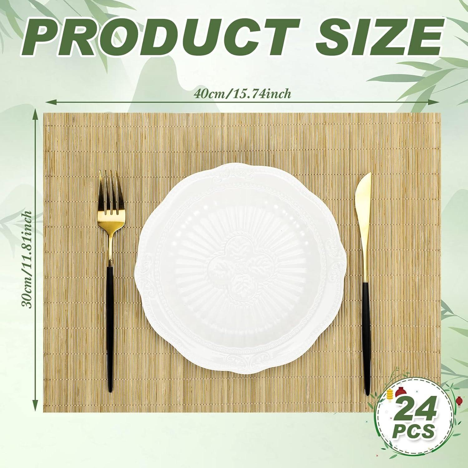 Set de 12 Manteles de Bambú Patelai 40 x 30 cm Lavables