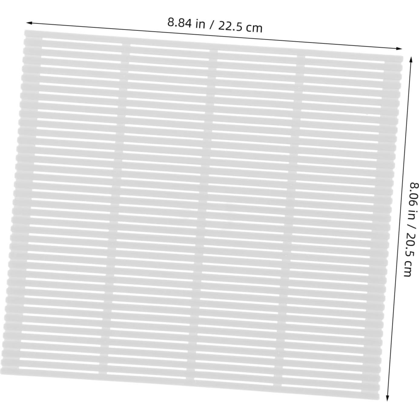 Juego de 4 Mats de Sushi Ciieeo de Plástico Blanco 22.5x20.5cm