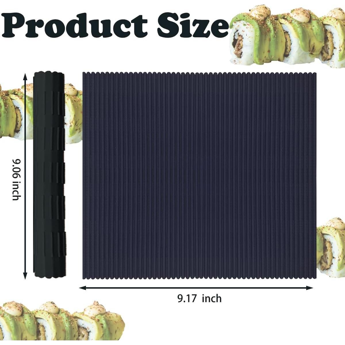 Kit de Alfombrillas de Sushi de Silicona Quaocens - 2 Piezas