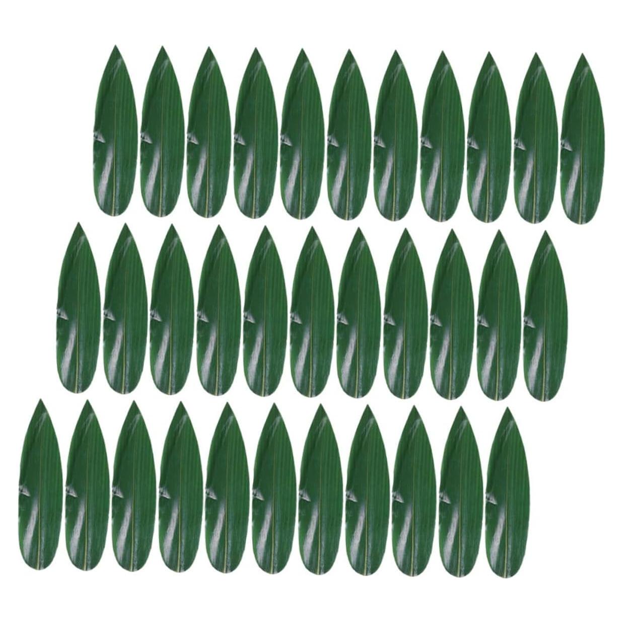 100 Hojas de Bambú Decorativas IWOWHERO para Sushi y Sashimi
