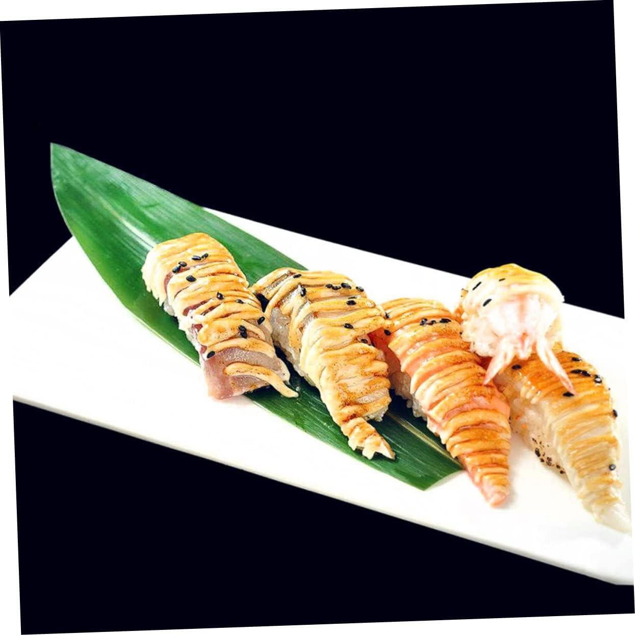 100 Hojas de Bambú Decorativas IWOWHERO para Sushi y Sashimi