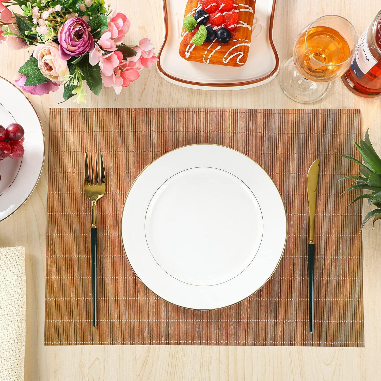 50 Manteles Desechables de Papel de Bambú 30x40cm Sumind