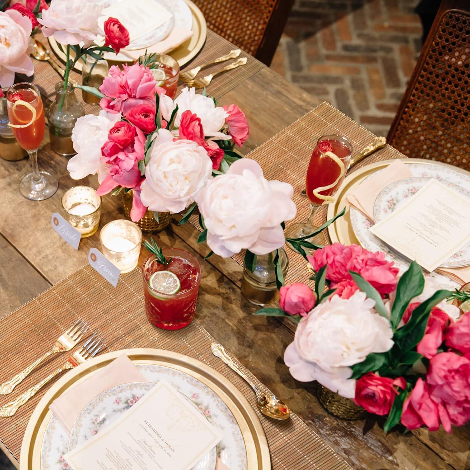 50 Manteles Desechables de Papel de Bambú 30x40cm Sumind