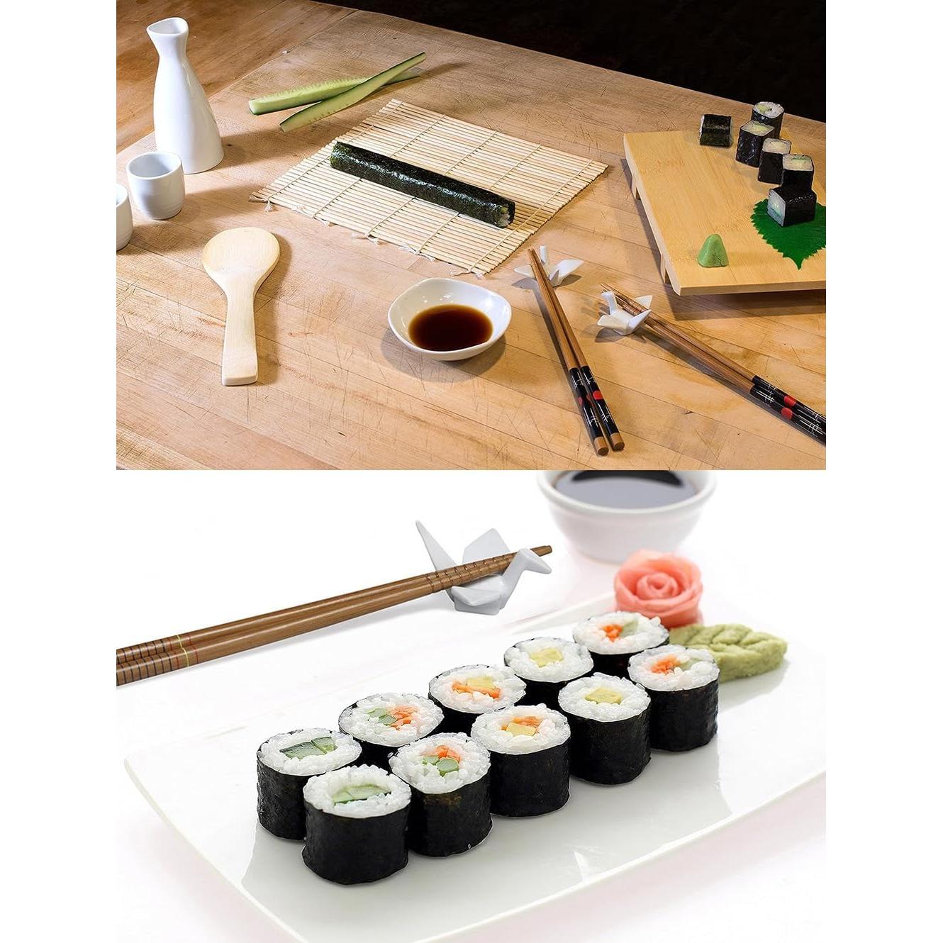 Estera de Sushi de Bambú AKOAK 24 cm Antiadherente Verde