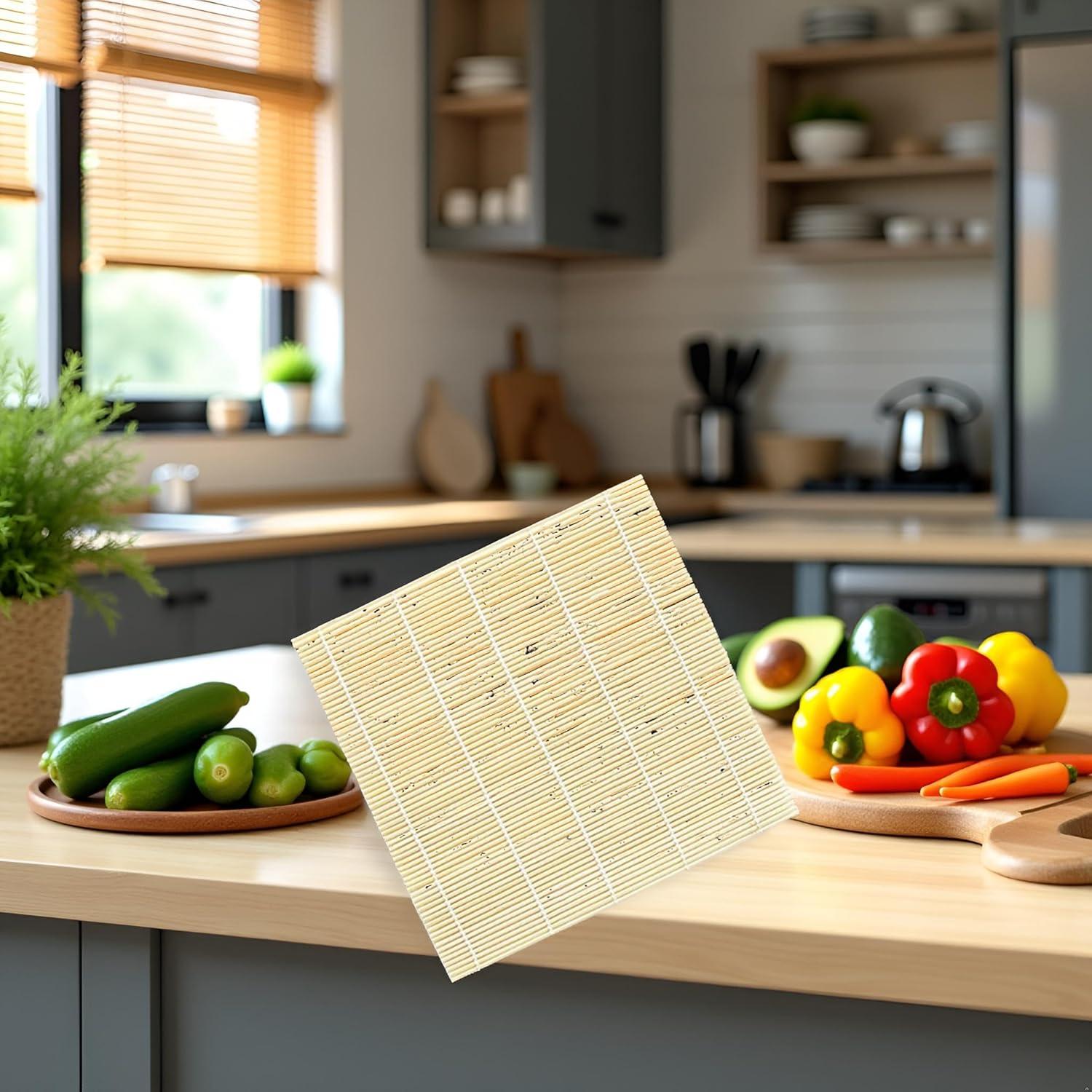 Estera de Bambú para Sushi YuanHolumid Cuadrada 2.54cm