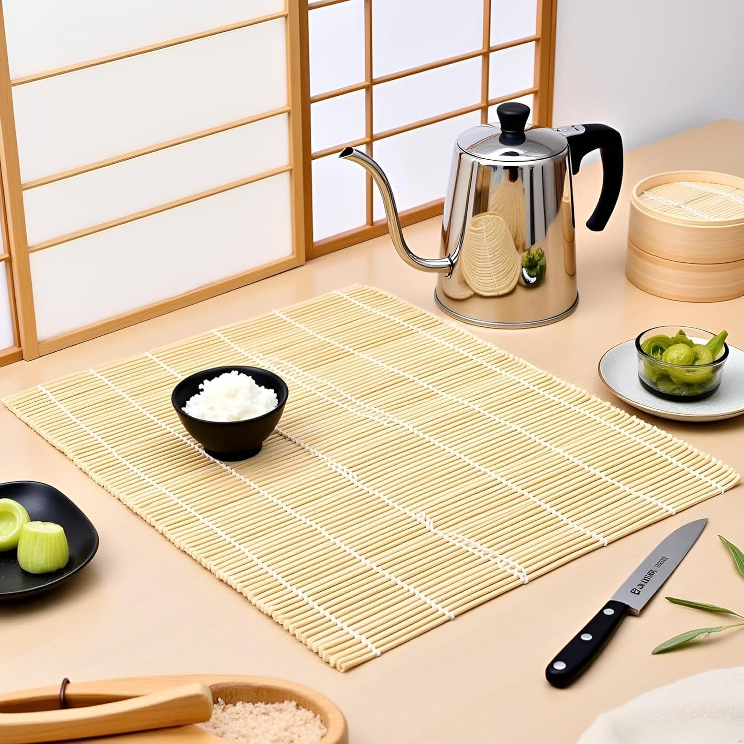 Estera de Bambú para Sushi YuanHolumid Cuadrada 2.54cm