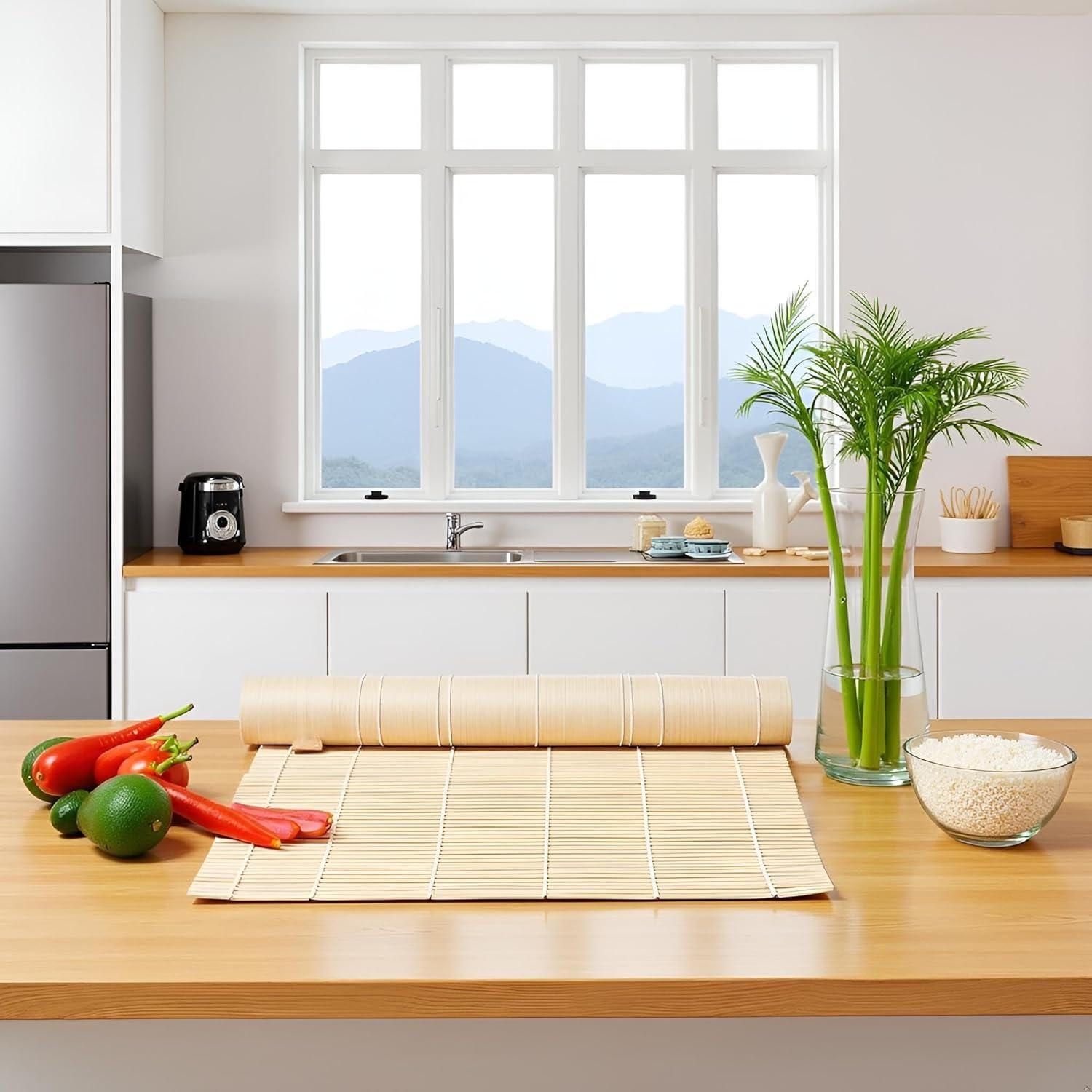 Estera de Bambú para Sushi YuanHolumid Cuadrada 2.54cm