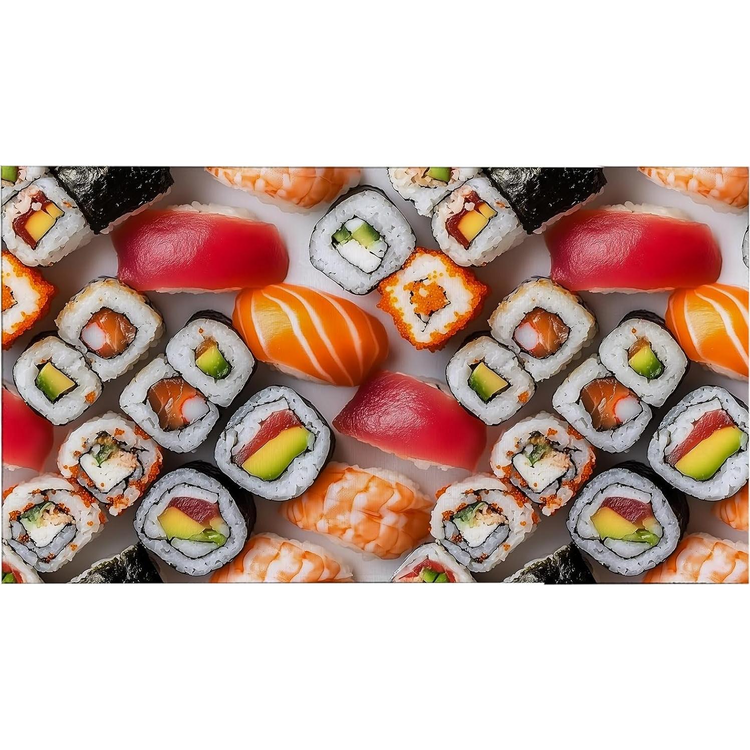 Alfombra de Entrada Antideslizante Zeleda Sushi 74.9x43.2cm