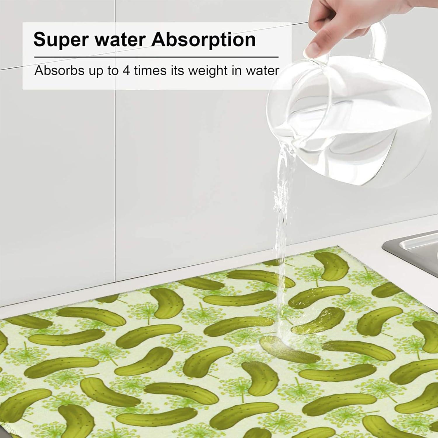 Alfombrilla de Secado de Cocina Microfibra LONGZEHAO 45x40 cm Sushi