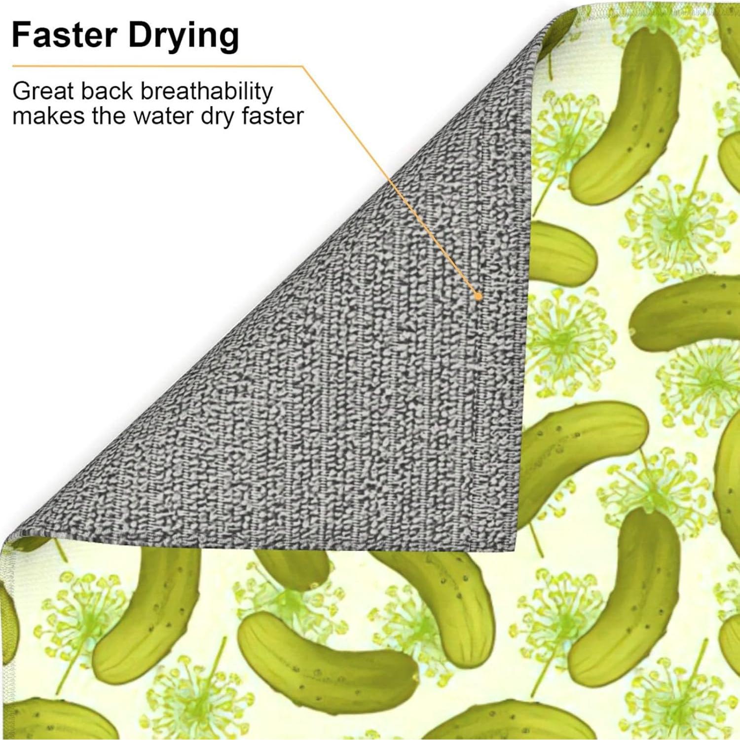 Alfombrilla de Secado de Cocina Microfibra LONGZEHAO 45x40 cm Sushi