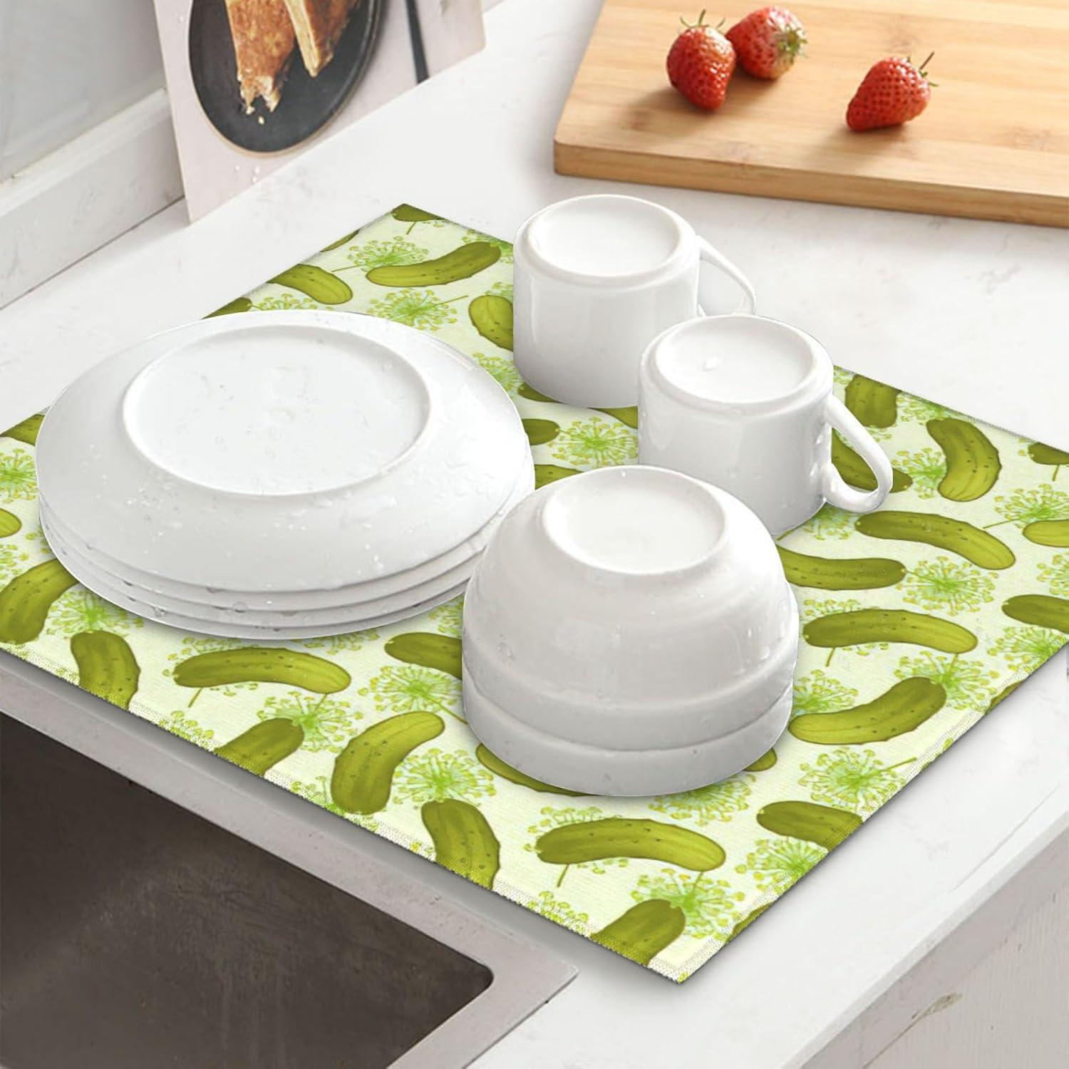 Alfombrilla de Secado de Cocina Microfibra LONGZEHAO 45x40 cm Sushi