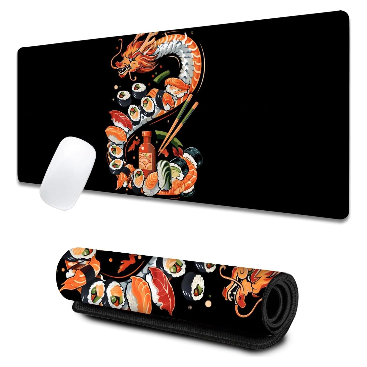 Alfombrilla de Ratón VODRM Sushi Dragon Antideslizante 80x30cm