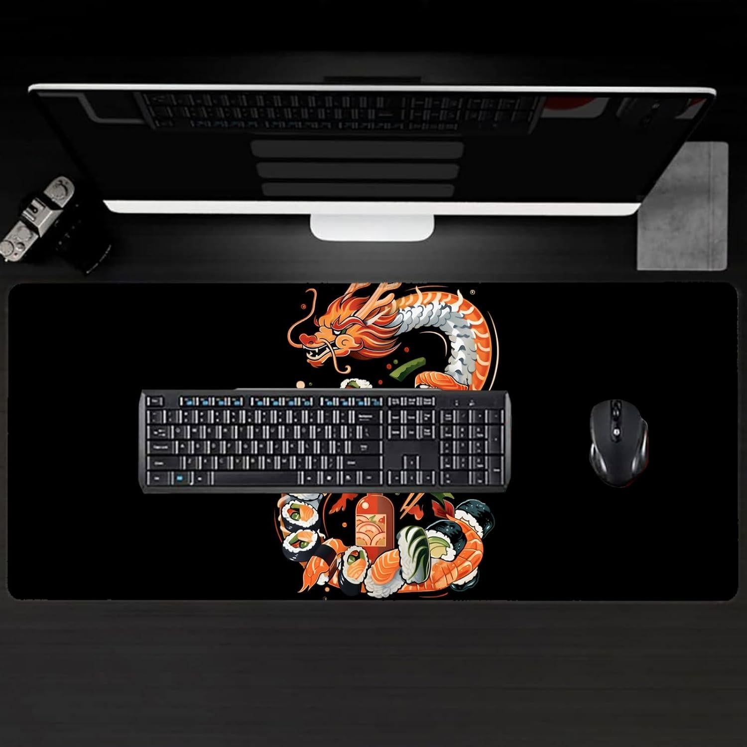 Alfombrilla de Ratón VODRM Sushi Dragon Antideslizante 80x30cm
