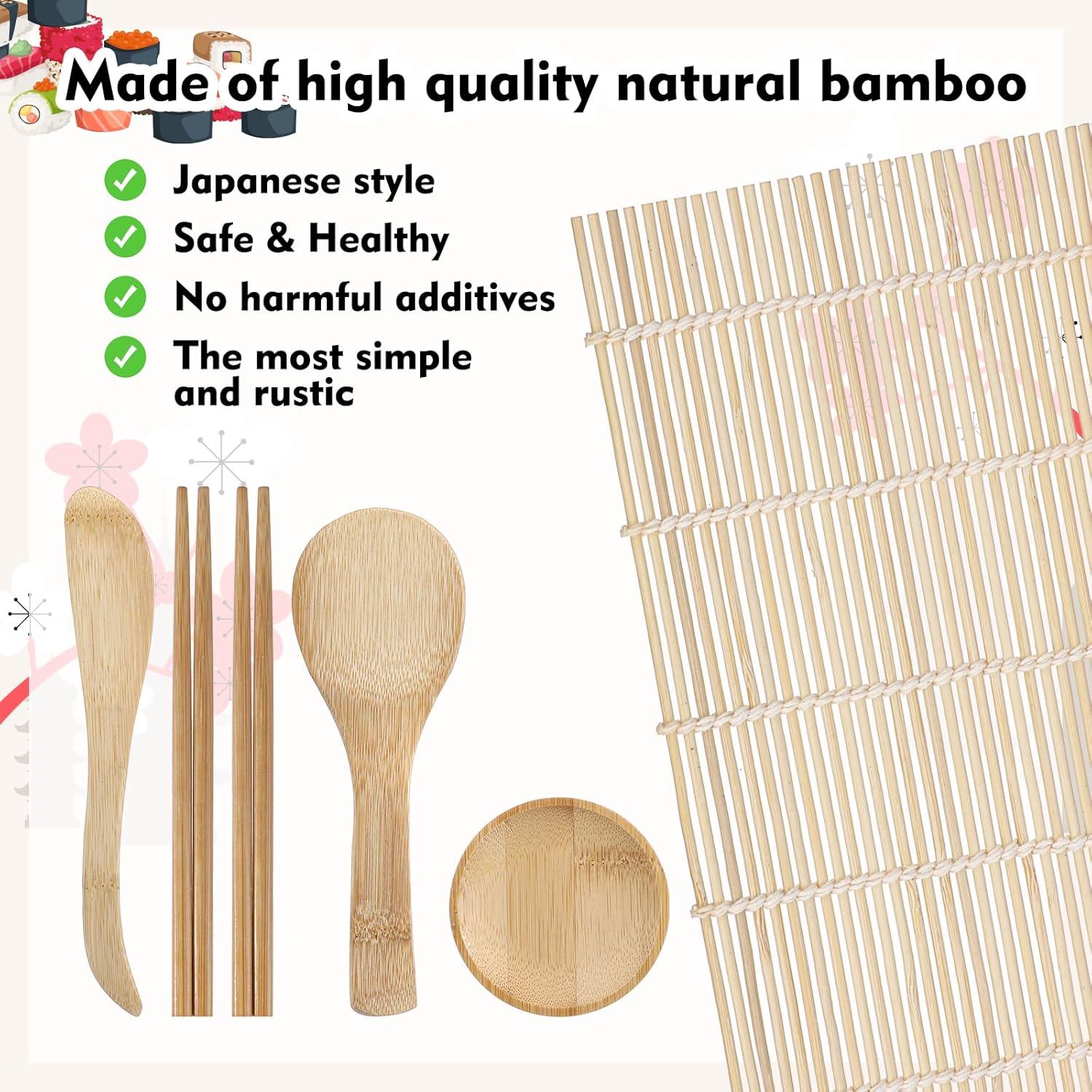Kit de Hacer Sushi Guduling 6 Piezas de Bambú para Principiantes