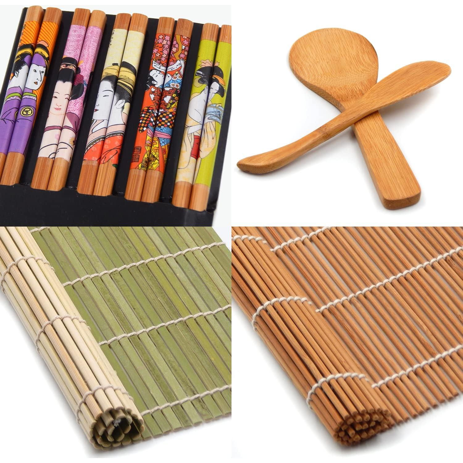 Kit de Hacer Sushi TOSSOW - 2 Esteras, Cucharón, Palillos