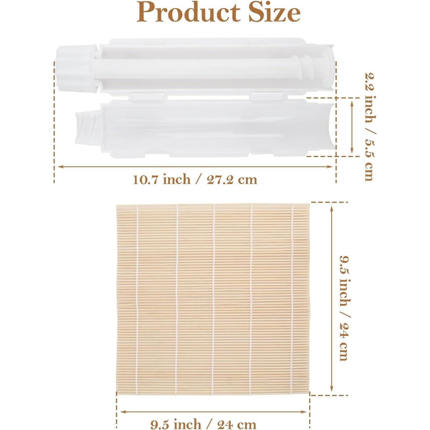 Kit de Sushi CEYAZYE para Principiantes - Rodillo y Estera de Bambú