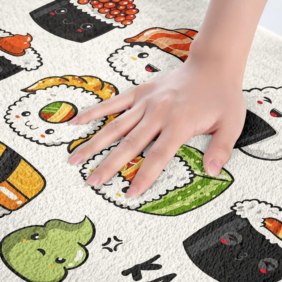 Alfombra de baño Kawaii Sushi Feelyou 50x81 cm Antideslizante