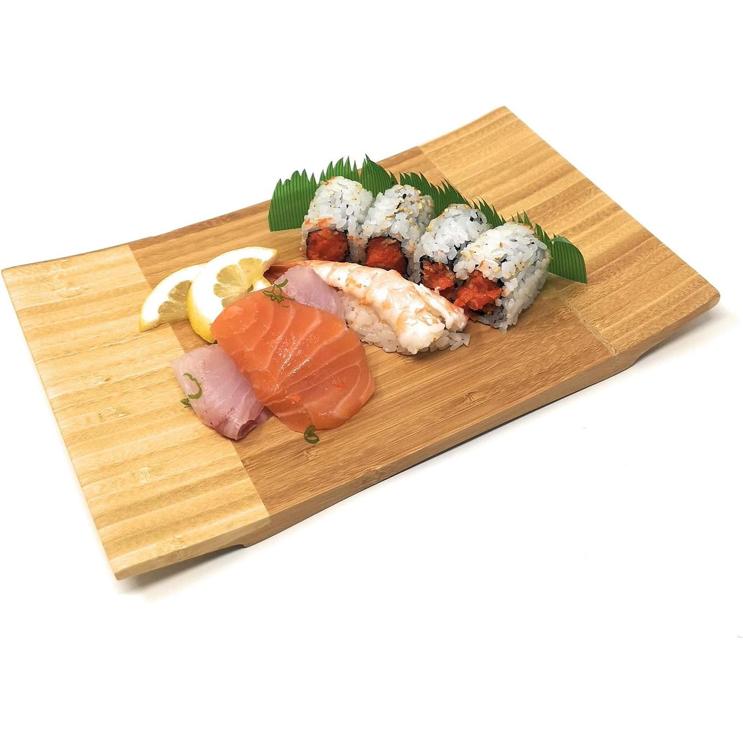 Plato de Servicio de Bambú Rectangular 26.9x17 cm - Hogar Asiático