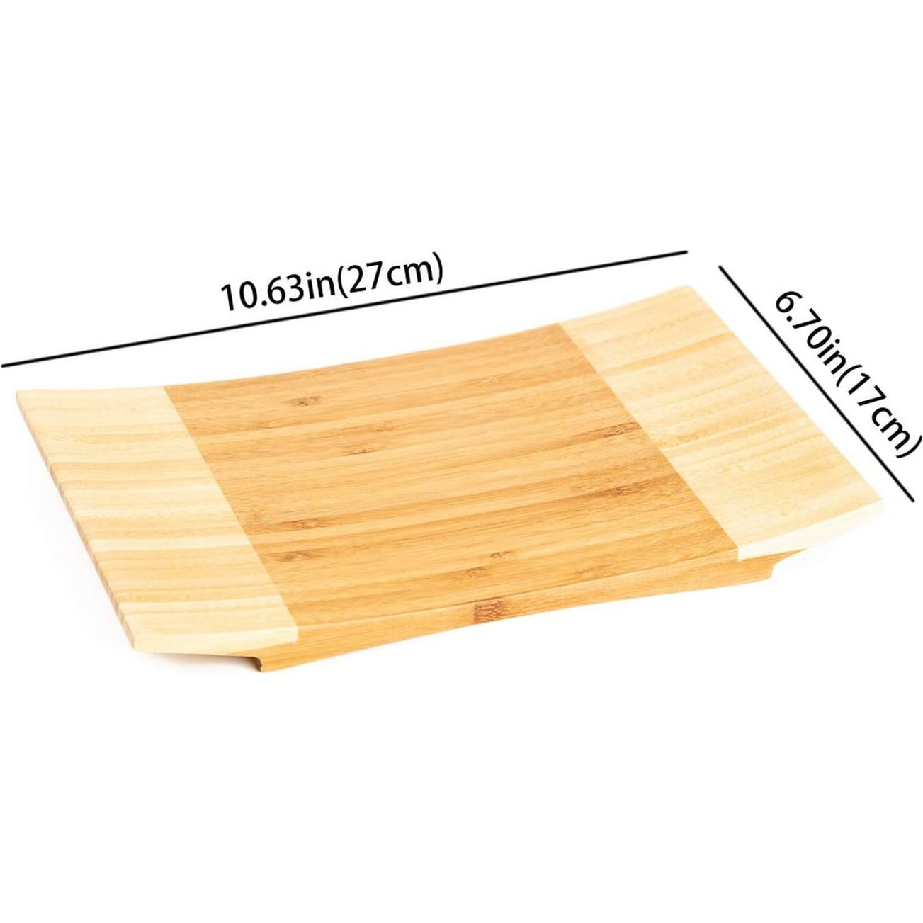 Plato de Servicio de Bambú Rectangular 26.9x17 cm - Hogar Asiático