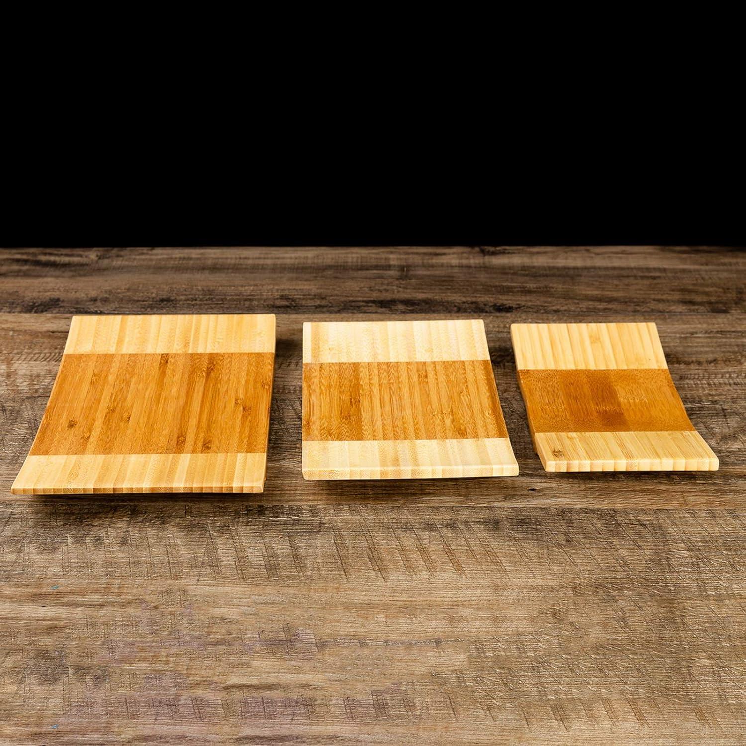 Plato de Servicio de Bambú Rectangular 26.9x17 cm - Hogar Asiático