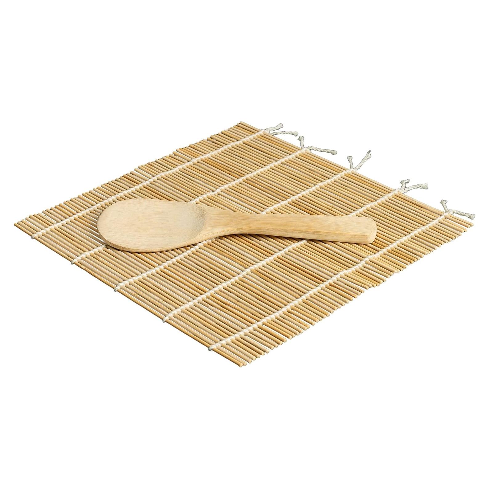 Kit de Sushi 3 Piezas Joyce Chen con Esterilla y Pala de Bambú