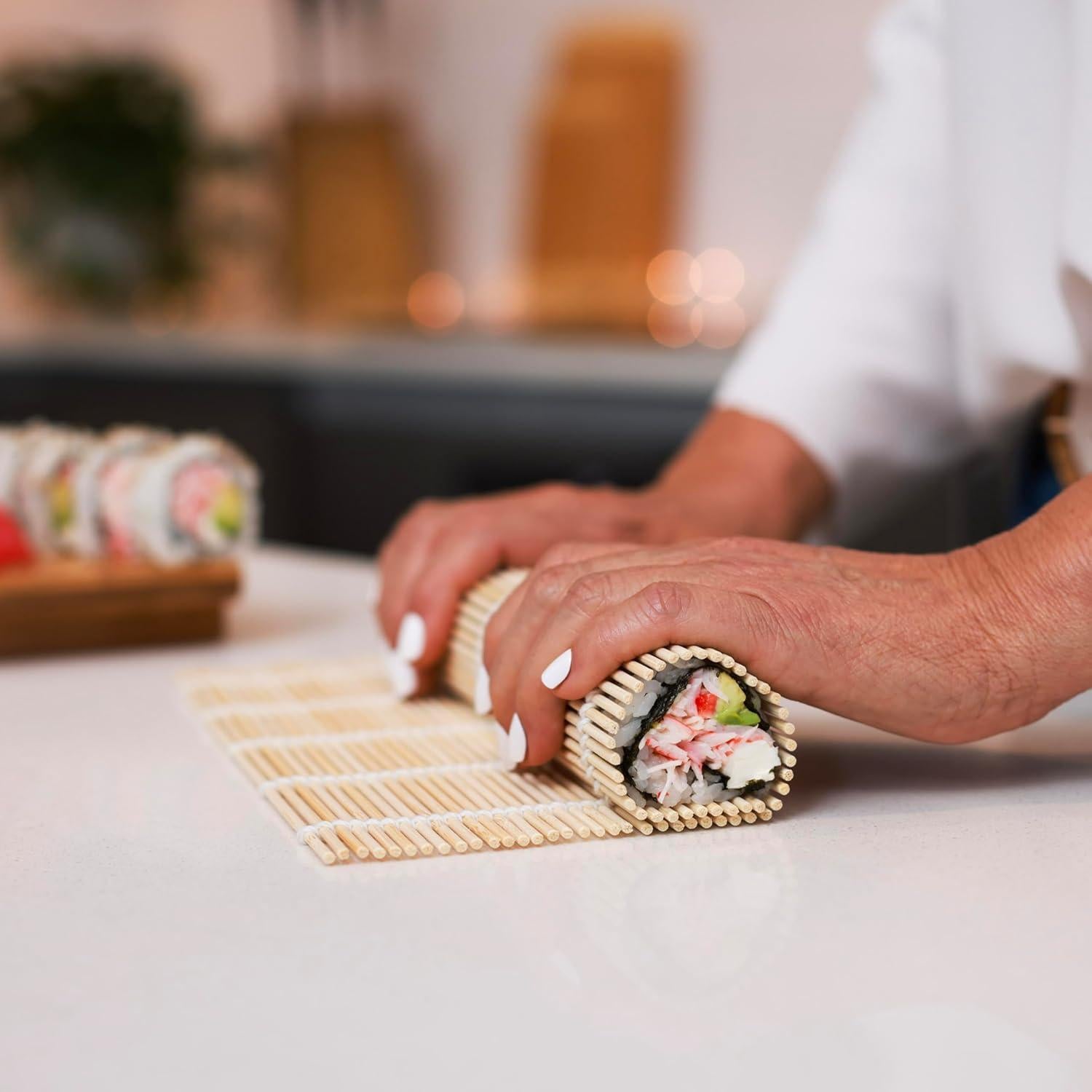 Kit de Sushi 3 Piezas Joyce Chen con Esterilla y Pala de Bambú