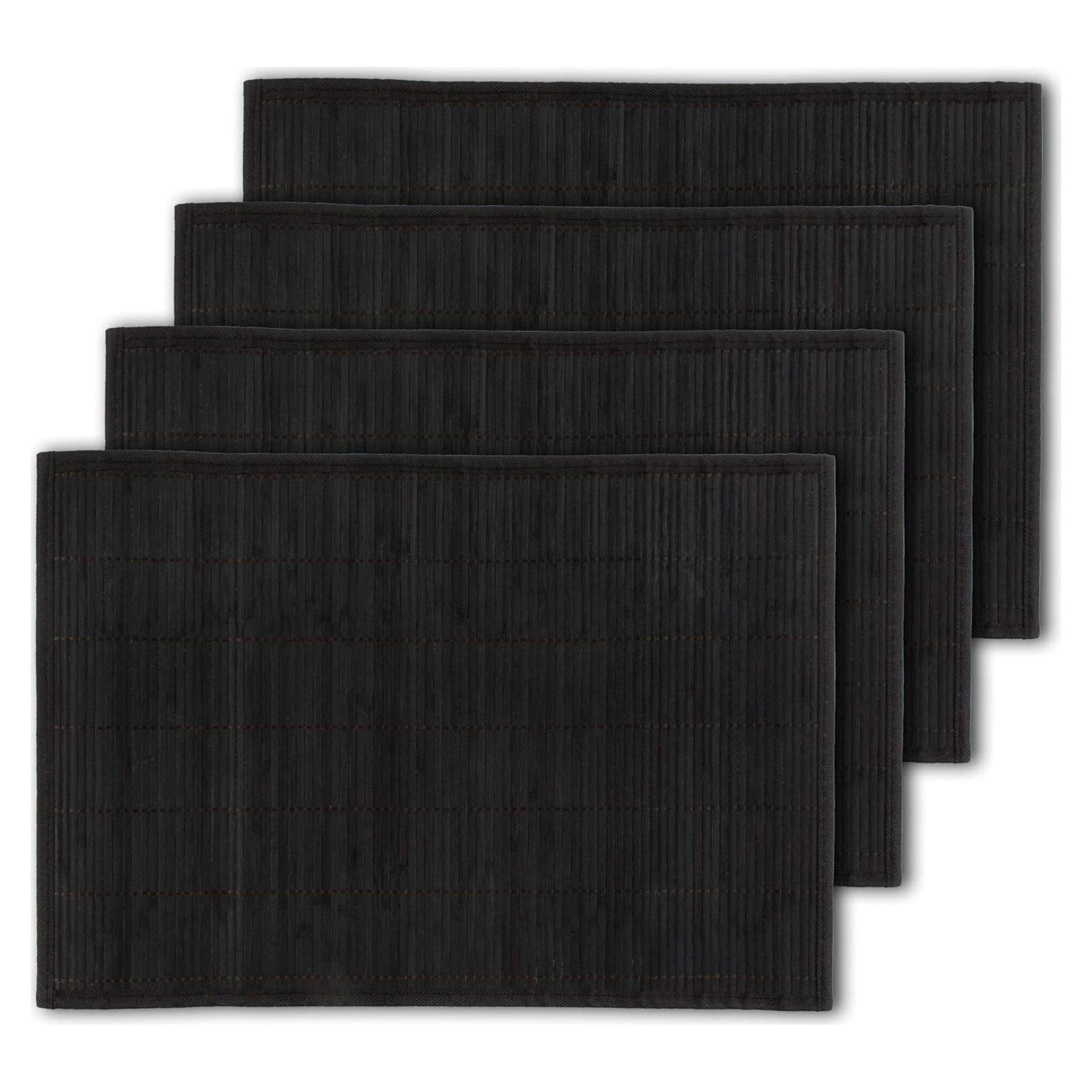 Estera de Bambú Negra BambooMN - 4 Unidades 45.72x33 cm
