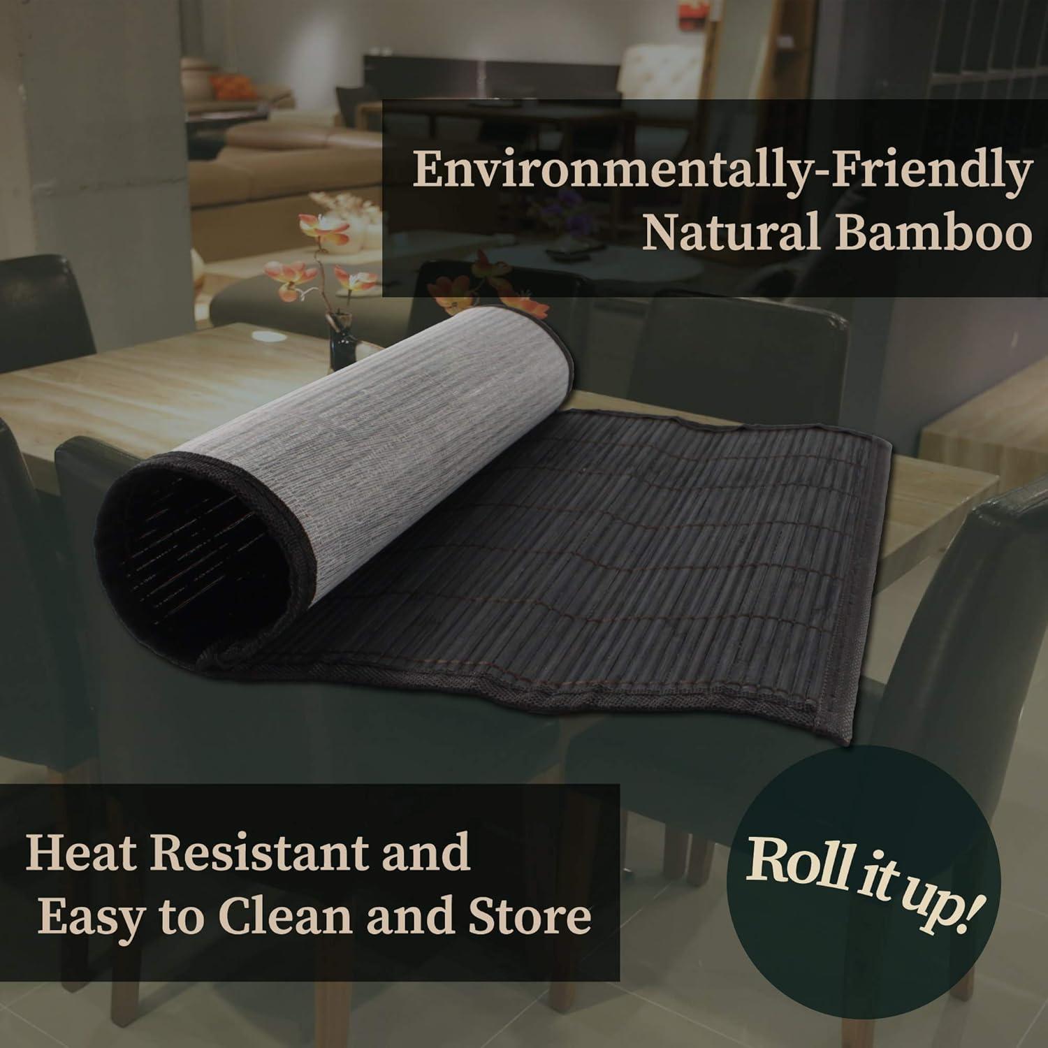 Estera de Bambú Negra BambooMN - 4 Unidades 45.72x33 cm