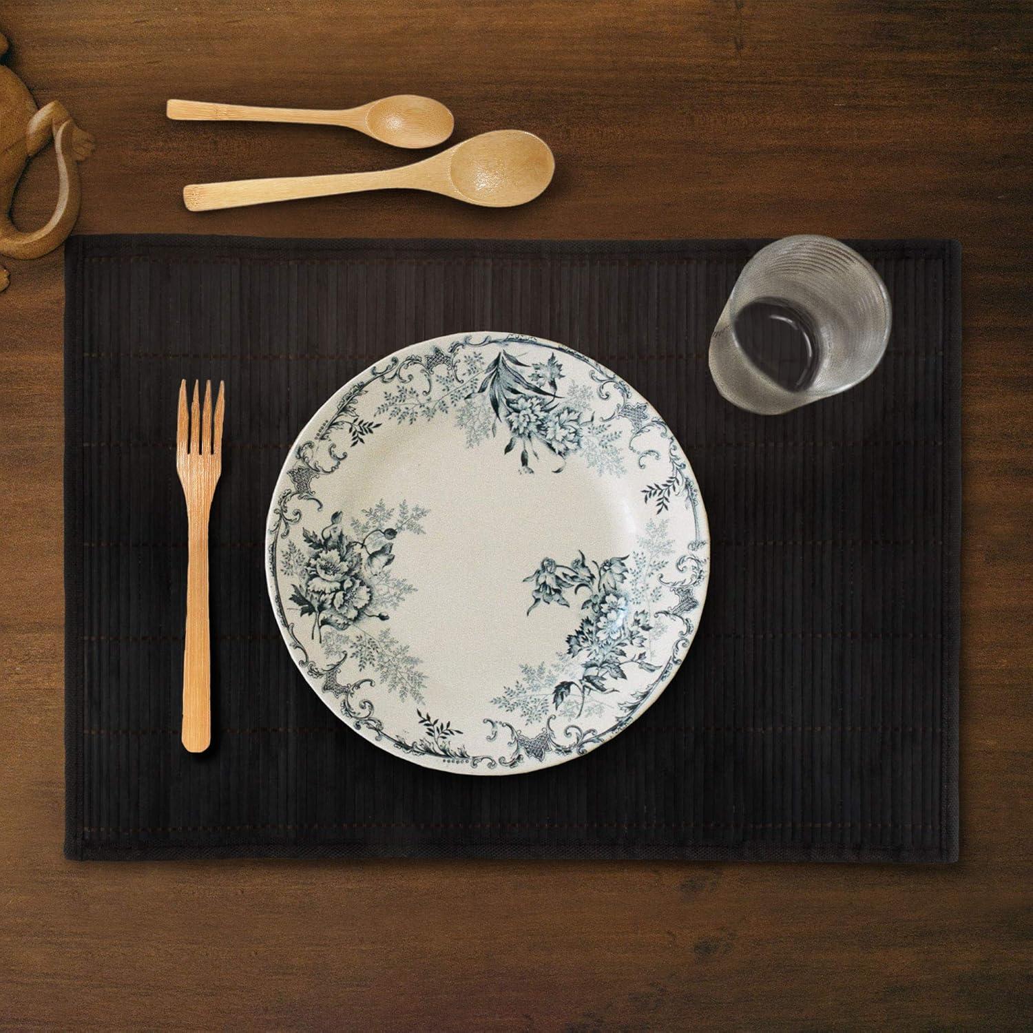 Estera de Bambú Negra BambooMN - 4 Unidades 45.72x33 cm