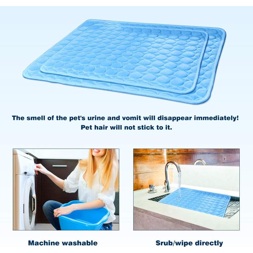 Alfombrilla Refrigerante para Perros Morder MeiLiMiYu 40x30 cm Azul