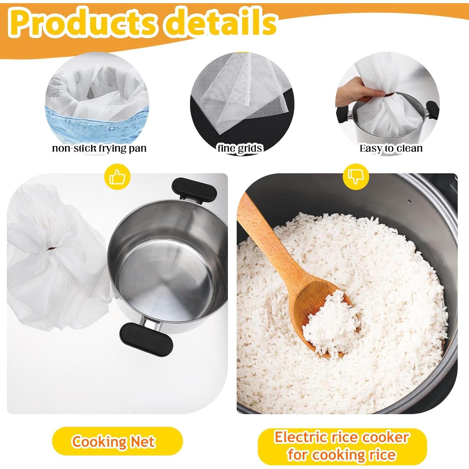 Red de Arroz Antiadherente ZEYIYER 120x100 cm Malla Reutilizable