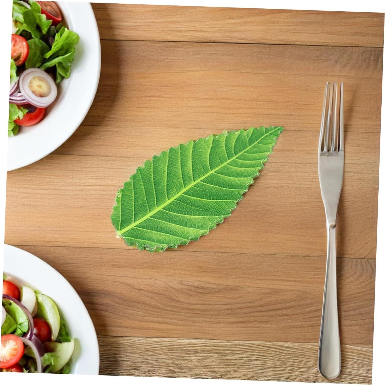 Housoutil 200 Hojas Artificiales de Sushi Verde Decorativas