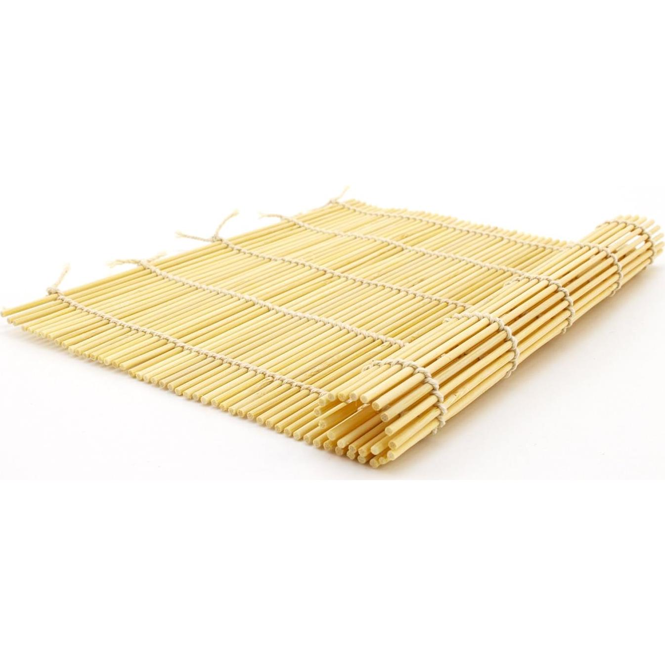 Set de 8 Esteras de Sushi de Bambú Natural BambooMN 24.1 cm