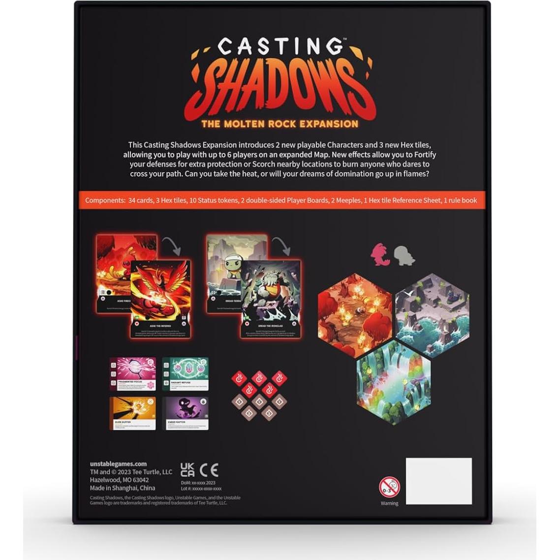 Expansión Sombras en Movimiento TeeTurtle Roca Fundida 2-6 Jugadores