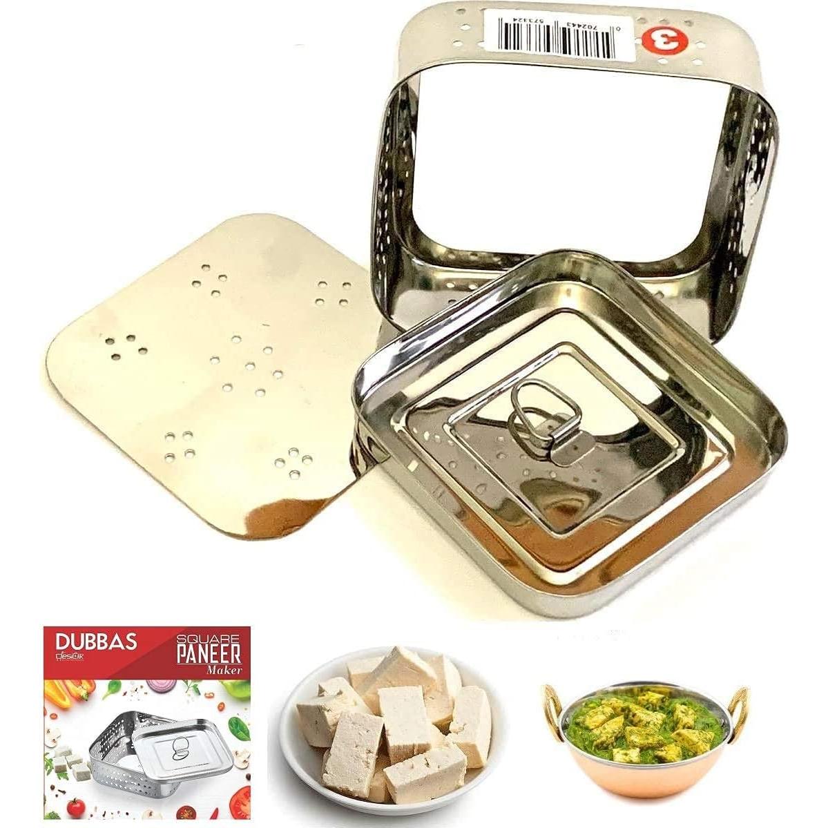 Molde para Paneer Dubbas de Acero Inoxidable 13.34 cm