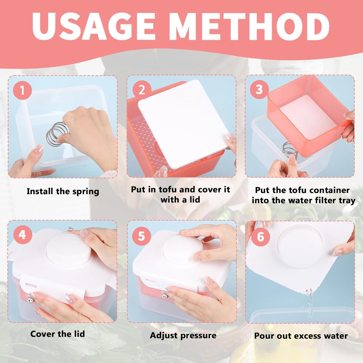 Prensa de Tofu Multifuncional Carjuvel - Ajustable, Libre de BPA