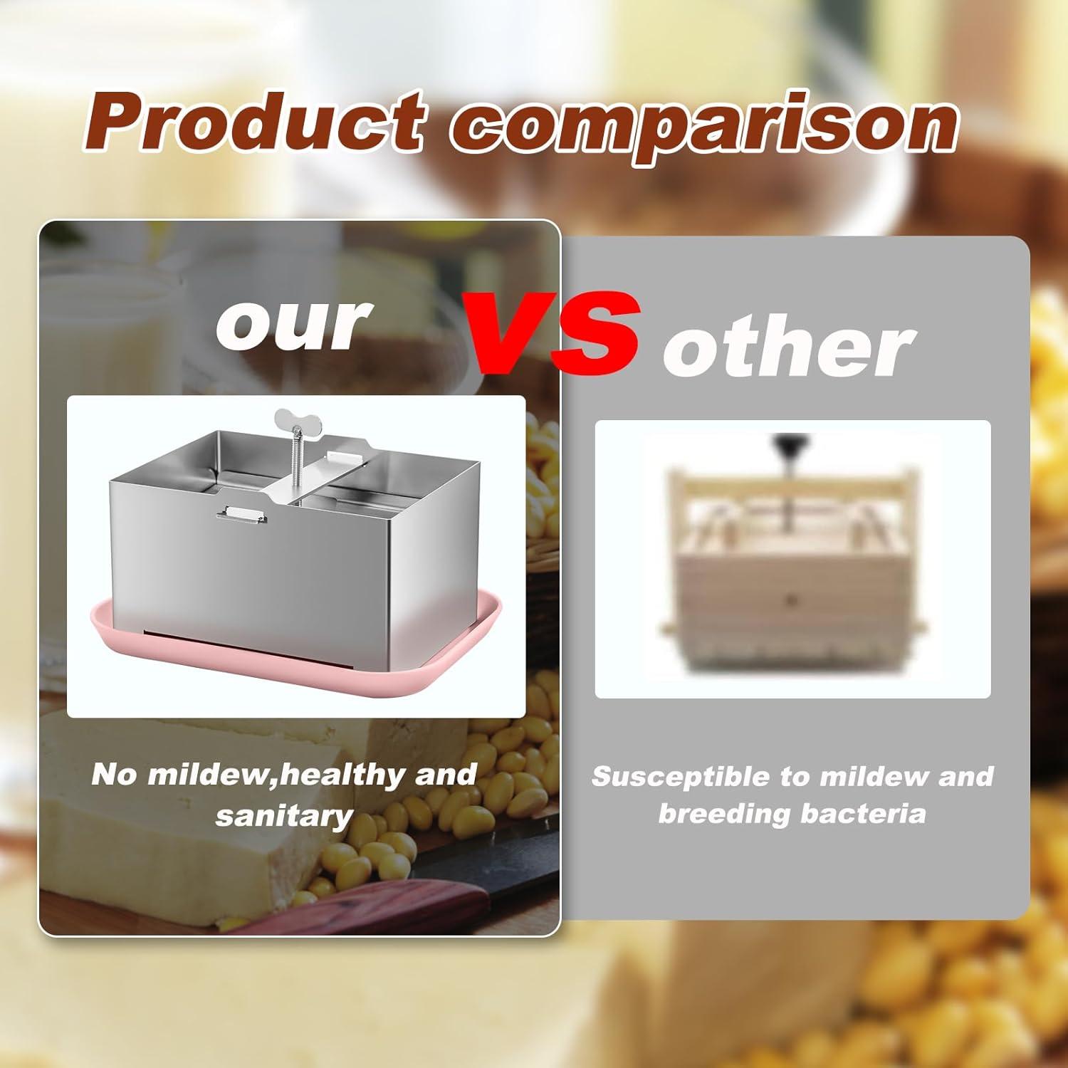 Prensa de Tofu de Acero Inoxidable LYLHZRMDGC 36.5x15 cm