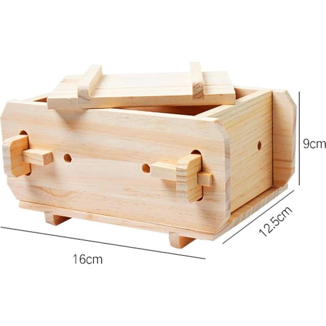Prensa de Tofu de Madera Leefasy 16x12.5x9 cm para Casa
