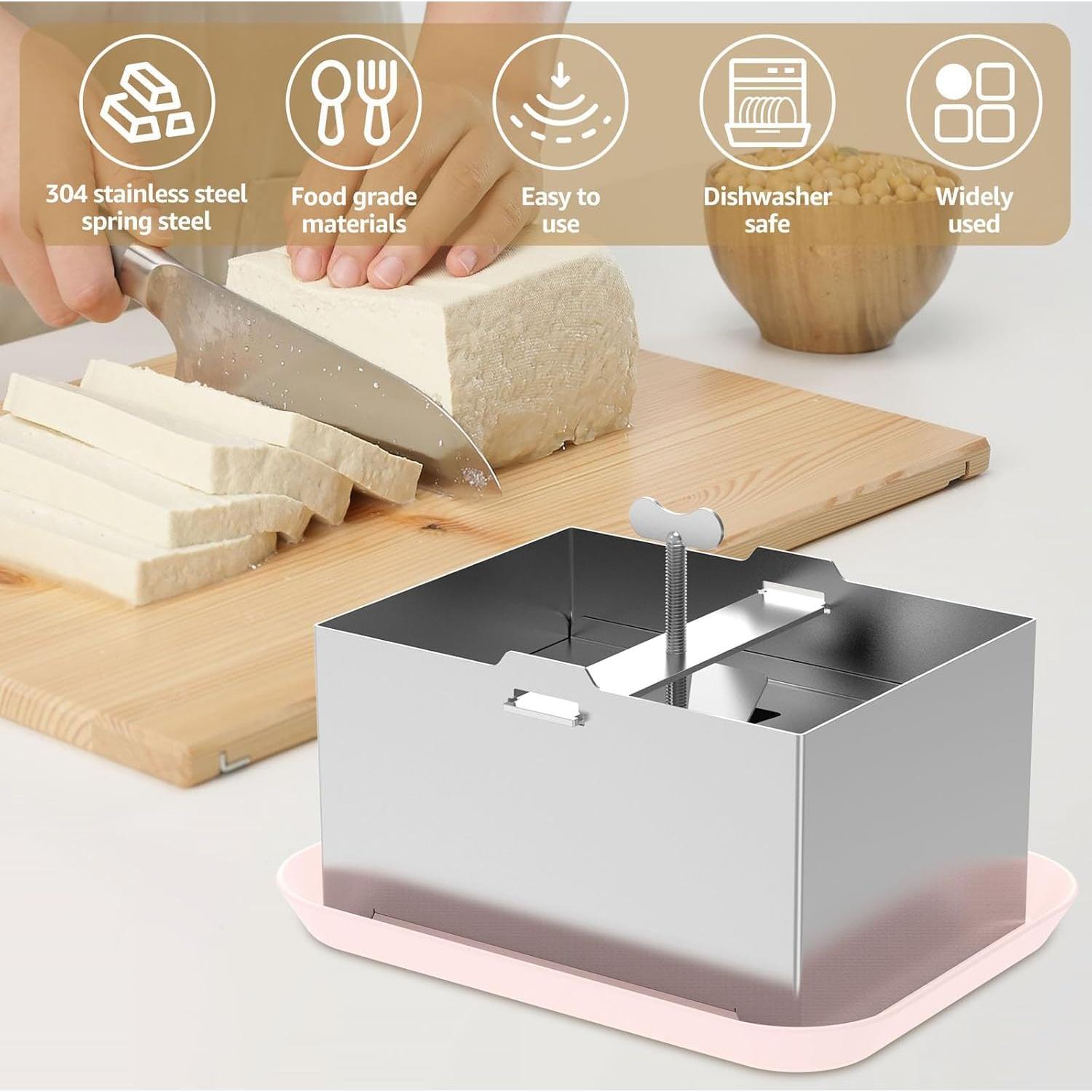 Prensa de Tofu Ajustable GIOTUK Acero Inoxidable 1kg
