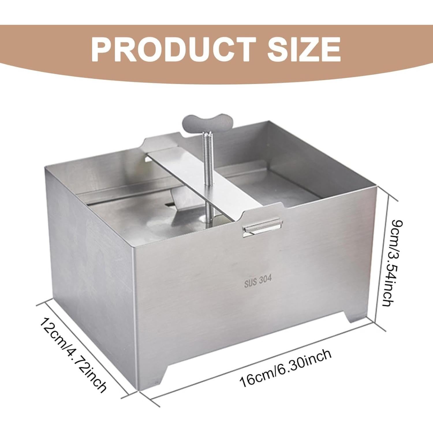 Prensa de Tofu Ajustable GIOTUK Acero Inoxidable 1kg